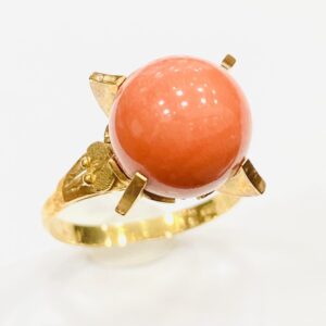 K18 サンゴ付 リング