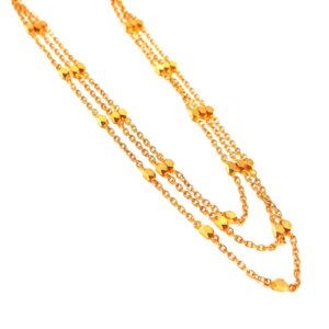 K18 3連ネックレス