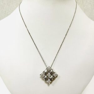 K18WG メレダイヤ0.45ct付ネックレス