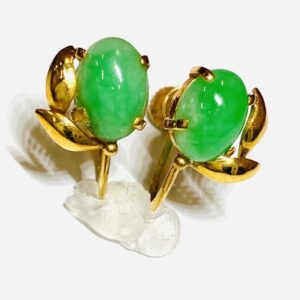 K18 翡翠 イヤリング