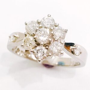 Pt850 1ct ダイヤモンド付きリング