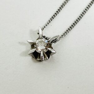 Pt850 ダイヤモンド0.23ct付ネックレス