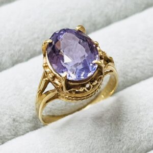K18 アメシスト付きリング