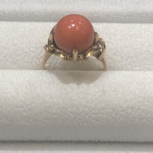 サンゴ　K18リング