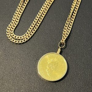 K18ネックレス メープル金貨1/4オンス