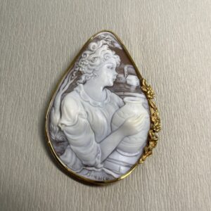 K18 カメオ ブローチ