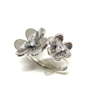 K18WGメレ付リング