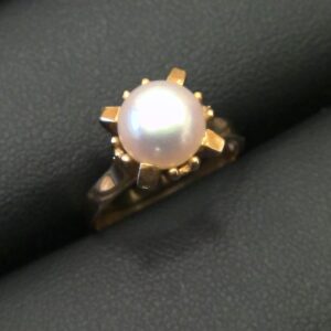 K18 パール付き リング