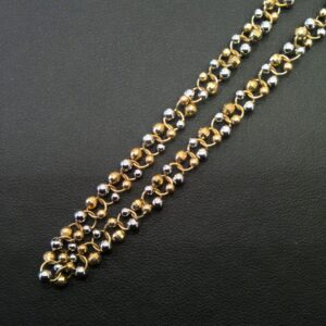 K18 Pt850 ハーフコンビネックレス