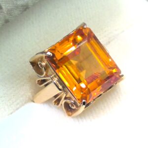K18 オレンジサファイア リング