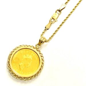 メイプルリーフ金貨 トップ K18 ネックレス