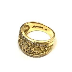 K18 18金 メレダイヤ リング