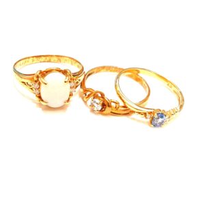 K18 カラーストーン リング