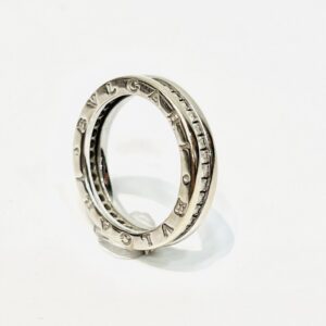 BVLGARI K18WG パヴェダイヤ付 ビー ゼロワン リング