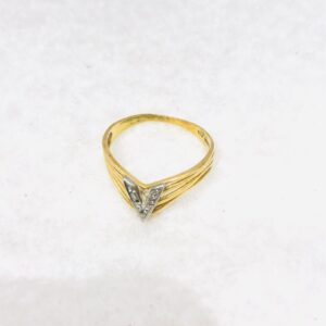 K18 18金 Pt900 メレダイヤリング 石付き