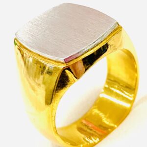 K24 Pt850 印台 コンビリング ゴールドプラチナアクセサリー