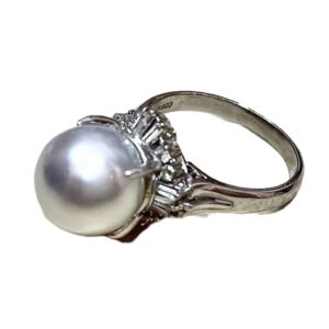 Pt900 リング 淡水パール