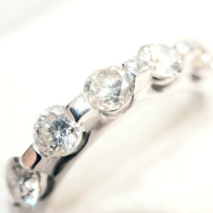 K18WG ダイヤ付きリング