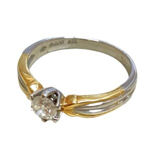 Pt900 K18 リング ダイヤモンド