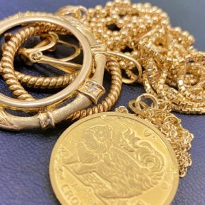 K18ネックレス / K18枠 / K24金貨