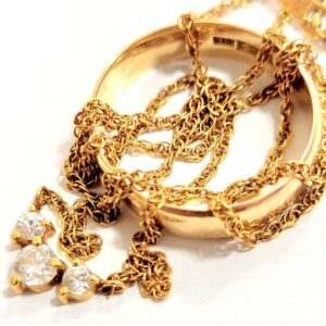 K18 メレダイヤネックレス リング アクセサリー 指輪