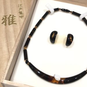 江戸鼈甲 雅 / ネックレス イヤリング セット