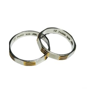 K18/Pt900 コンビリング 指輪