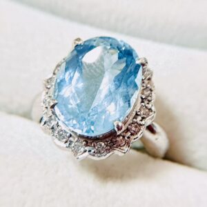 Pt900　アクアマリンリング