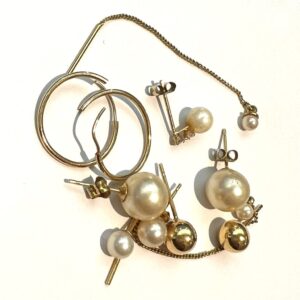 K18 ピアス おまとめ パール付き