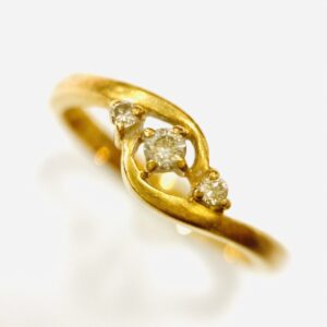 K18 0.03 メレダイヤ付きリング