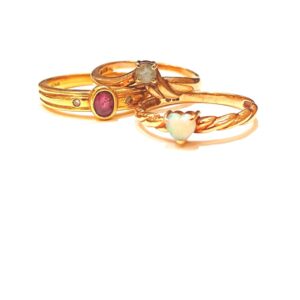 K18 カラーストーン デザインリング