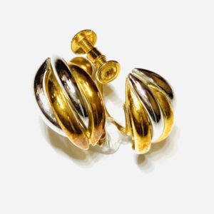 K18/Pt900 コンビイヤリング