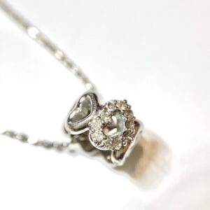 K18WG メレダイヤ付きネックレス