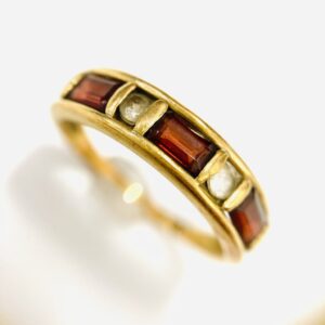 K18 ガーネット付きリング