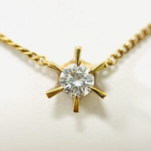 K18 ダイヤ0.31ct付ネックレス