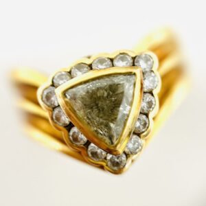 K18ダイヤ0.51＆メレダイヤ0.35ctリング