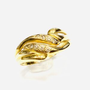 K18 メレダイヤ0.12ct付 リング