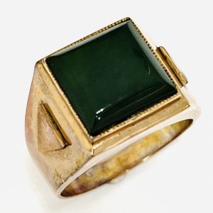 K14 翡翠9ct付リング