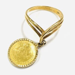 K18 K24コイン付 リング