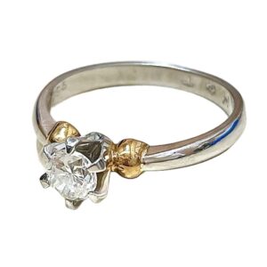 Pt900 K18 リング  ダイヤモンド 0.43ct