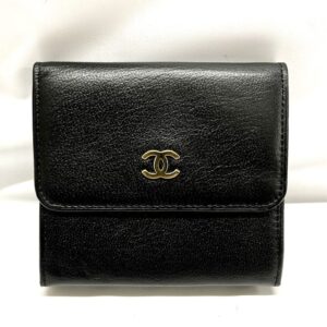 CHANEL シャネル ラムスキン 二つ折り財布