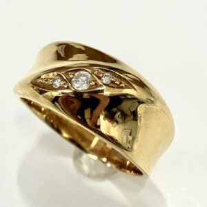 K18 0.08ctダイヤモンド付きリング