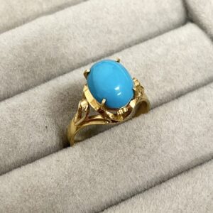 K18 ターコイズ付きリング