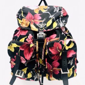 PRADA プラダ 花柄ナイロンバックパック