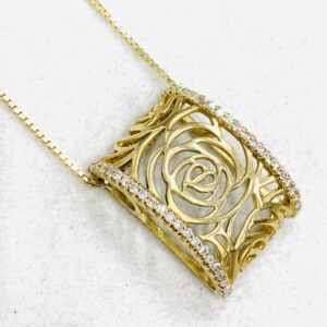 K18 メレダイヤモンド付きネックレス