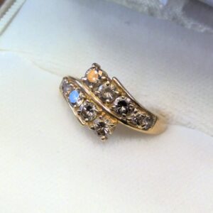 K18 リングダイヤ付き