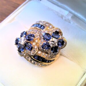 K18 サファイア ダイヤ リング