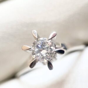 Pt850 0.43ct ダイヤ リング