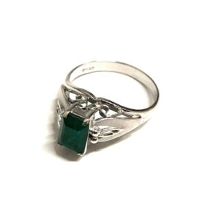 K14WG 14金 ホワイトゴールド エメラルド リング