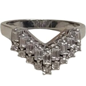 Pt900 リング メレダイヤ